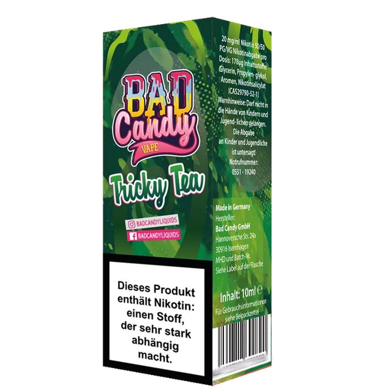 Tricky Tea Nikotin Salz 20mg 10ml Bad Candy