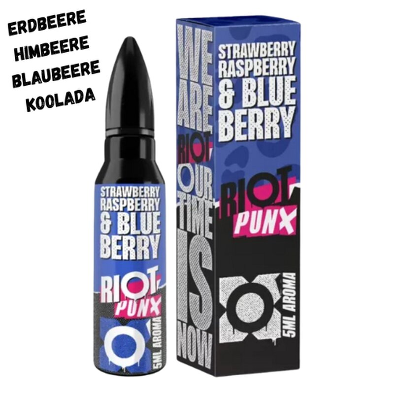 Erdbeere Blaubeere & Himbeere Aroma 15ml Punx by Riot Squad