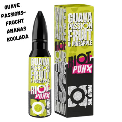 Guave Passionsfrucht & Ananas Aroma 5ml Punx by Riot...