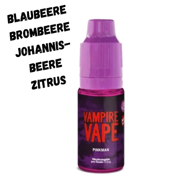 Pinkman Liquid 10ml Vampire Vape 0mg