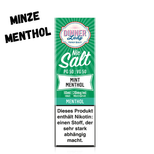 Mint Menthol Nikotinsalz Liquid 10ml Dinner Lady 20mg