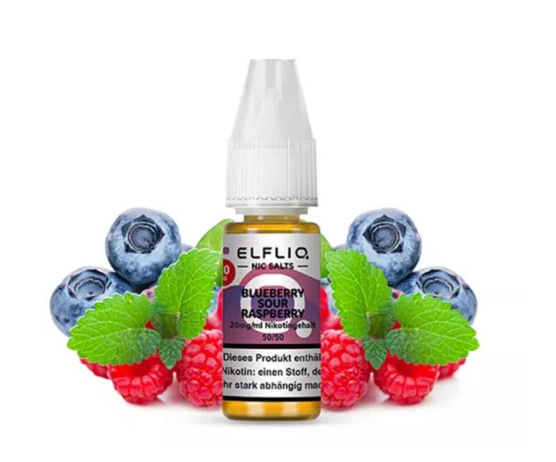 Blueberry Sour Raspberry Nikotinsalz Liquid 10ml Elfliq