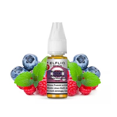 Blueberry Sour Raspberry Nikotinsalz Liquid 10ml Elfliq