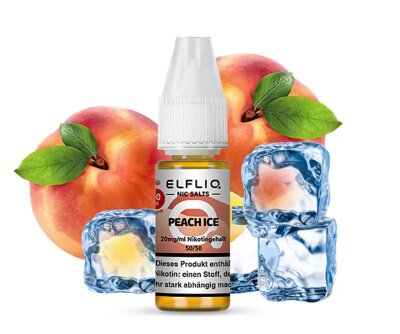Peach Ice Nikotinsalz Liquid 10ml Elfliq