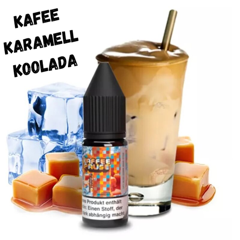 Karamell Frappe Ice Nikotinsalz Liquid 10ml Kaffeepause by Steamshots