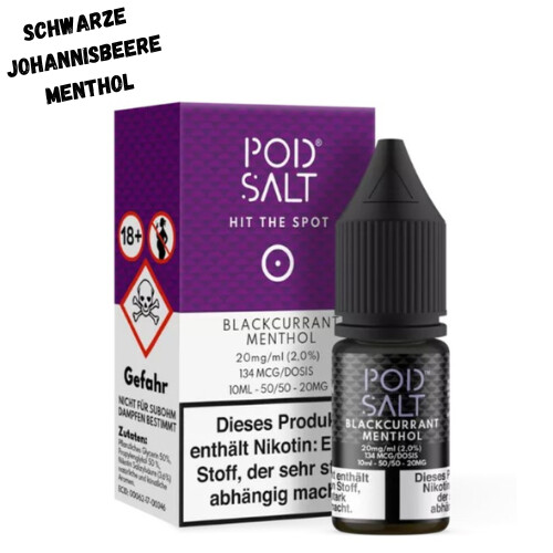 Blackcurrant Menthol Nikotinsalz Liquid Pod Salt 20mg