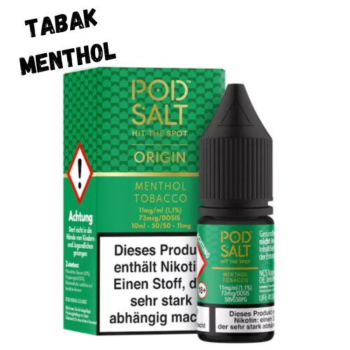 Menthol Tobacco Nikotinsalz Liquid Pod Salt 10ml 11mg