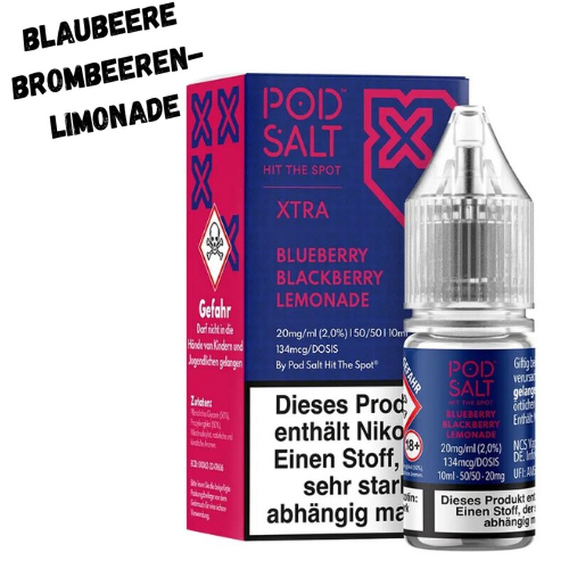 Blueberry Blackberry Lemonade Nikotinsalz Liquid 10ml Pod Salt XTRA