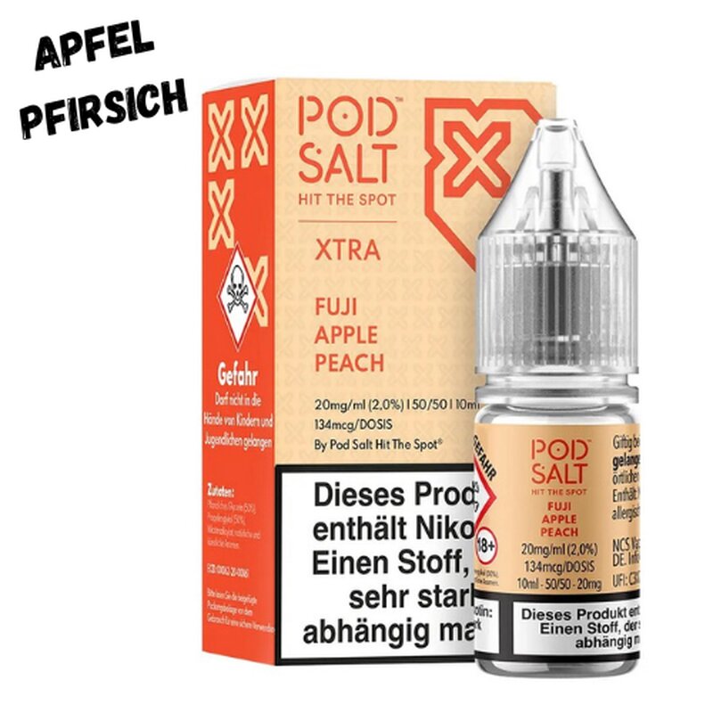 Fuji Apple Peach Nikotinsalz Liquid 10ml Pod Salt XTRA