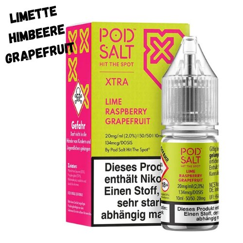 Lime Raspberry Grapefruit Nikotinsalz Liquid 10ml Pod Salt XTRA
