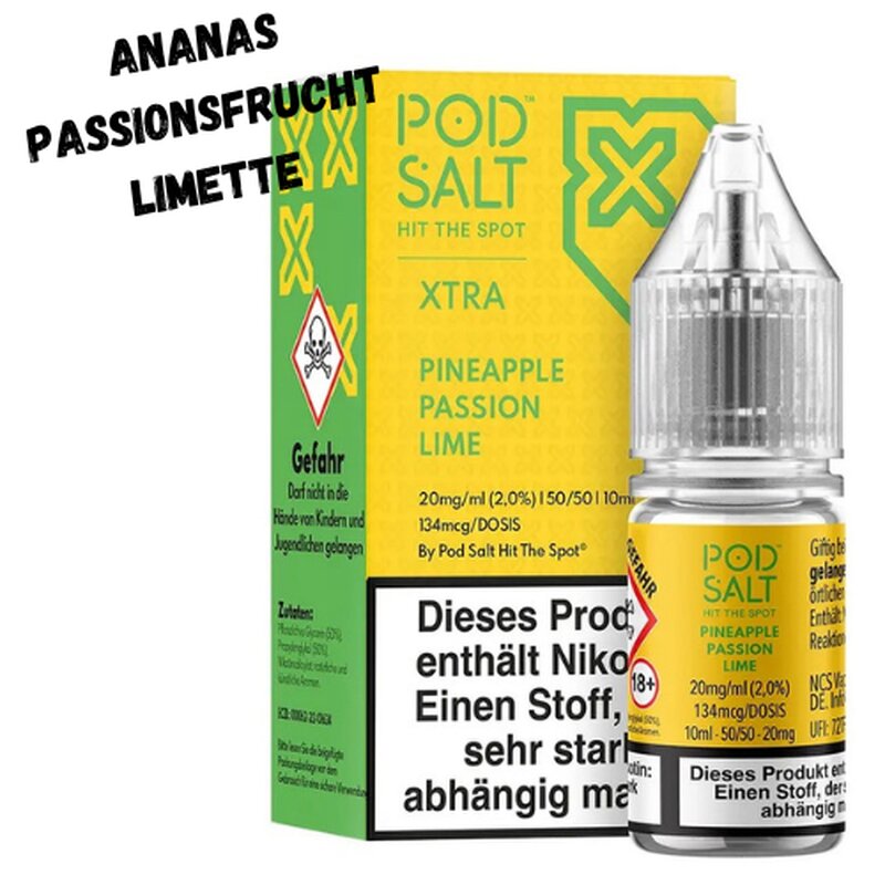 Pineapple Passion Lime Nikotinsalz Liquid 10ml Pod Salt XTRA