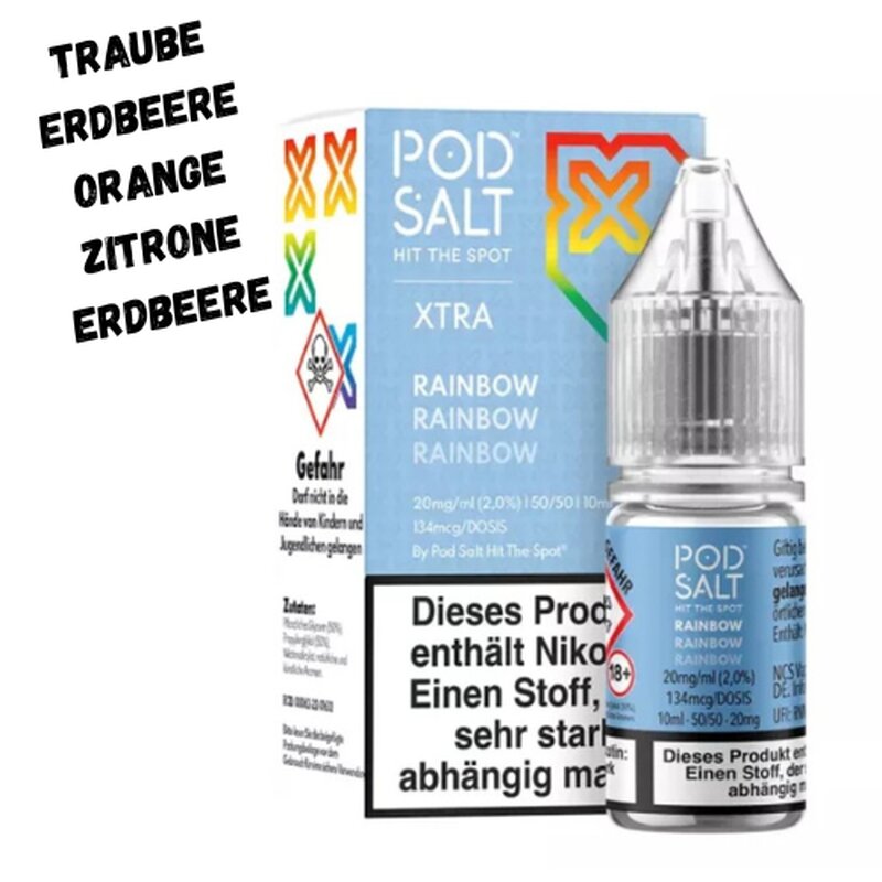 Rainbow Nikotinsalz Liquid 10ml Pod Salt XTRA