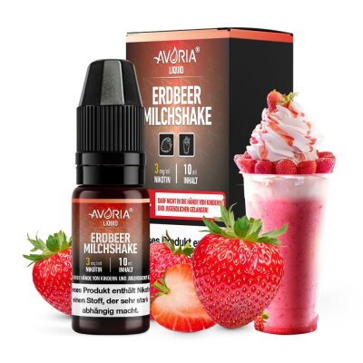 Erdbeer Milchshake Liquid 10ml Avoria 6mg