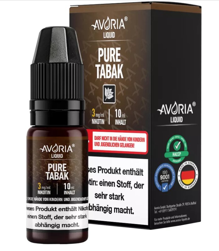 Pure Tabak Liquid 10ml Avoria