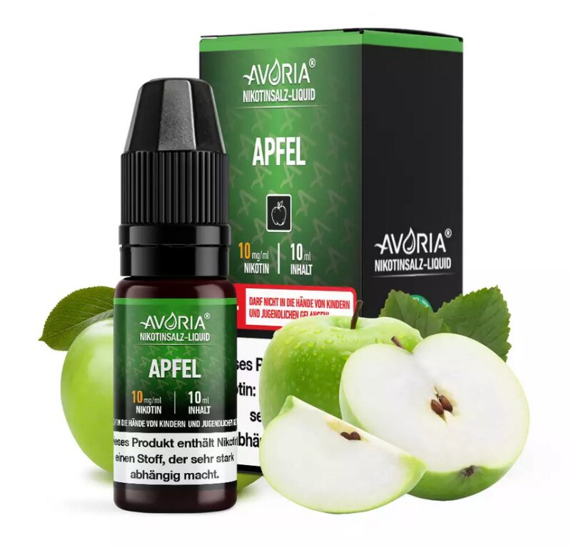 Apfel Nikotinsalz Liquid 10ml Avoria 10mg