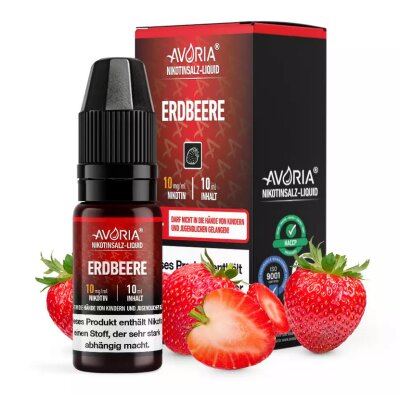Erdbeere Nikotinsalz Liquid 10ml Avoria 10mg