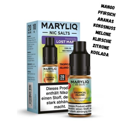 Tropical Island Nikotinsalz Liquid 10ml Maryliq