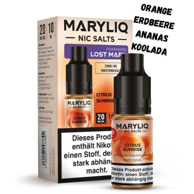 Citrus Sunrise Nikotinsalz Liquid 10ml Maryliq