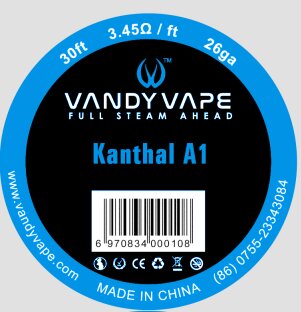 Kanthal A1 Wickeldrath Vandy Vape 0,4mm 26 GA 30ft