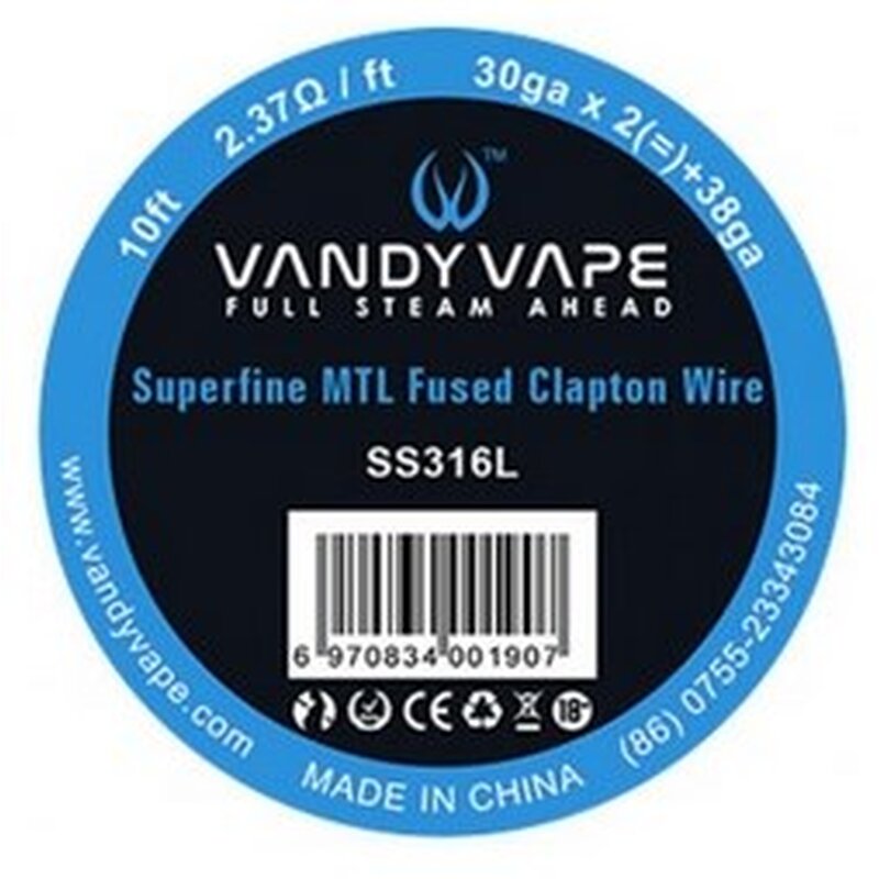 Superfine MTL Fused Clapton Wickeldrath 10ft Vandy Vape
